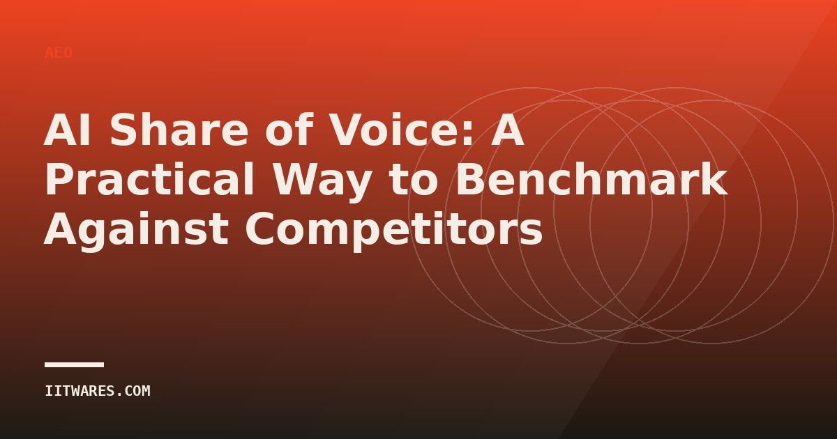 AI Share of Voice: A Practical Way to Benchmark Against Competitors