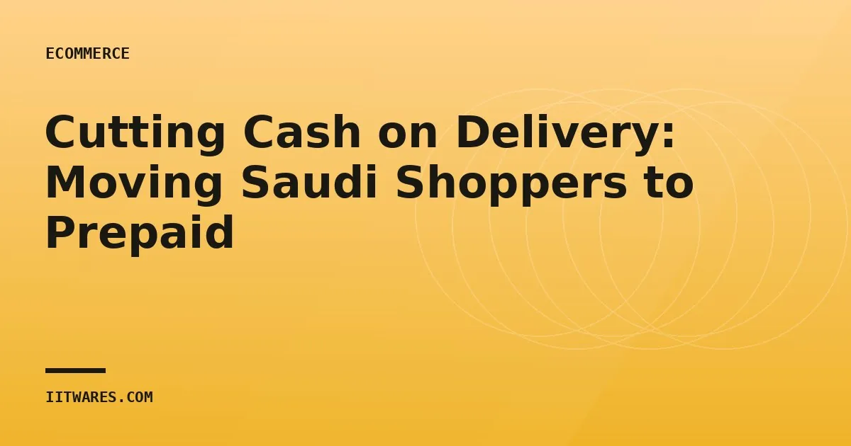Cutting Cash on Delivery: Moving Saudi Shoppers to Prepaid