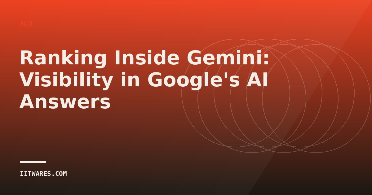Ranking Inside Gemini: Visibility in Google's AI Answers