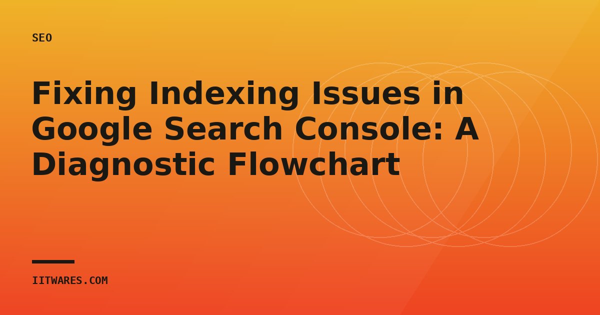 Fixing Indexing Issues in Google Search Console: A Diagnostic Flowchart