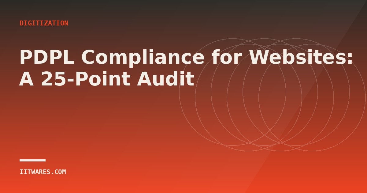 PDPL Compliance for Websites: A 25-Point Audit