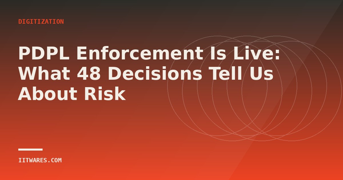 PDPL Enforcement Is Live: What 48 Decisions Tell Us About Risk