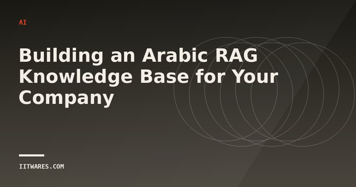 Building an Arabic RAG Knowledge Base for Your Company