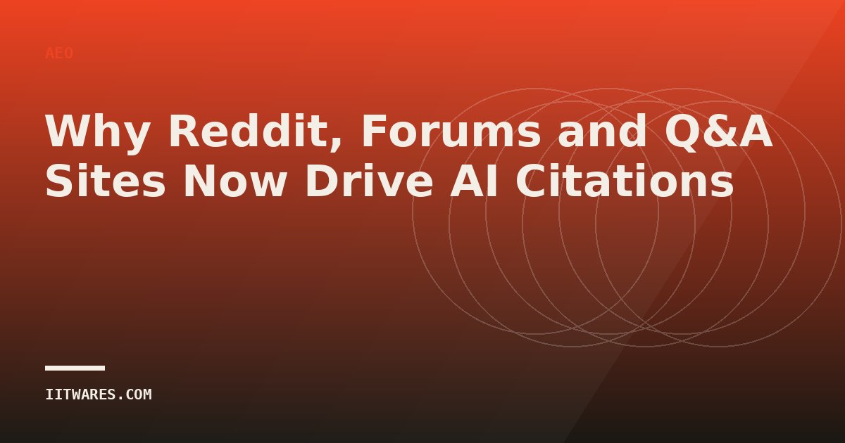 Why Reddit, Forums and Q&A Sites Now Drive AI Citations