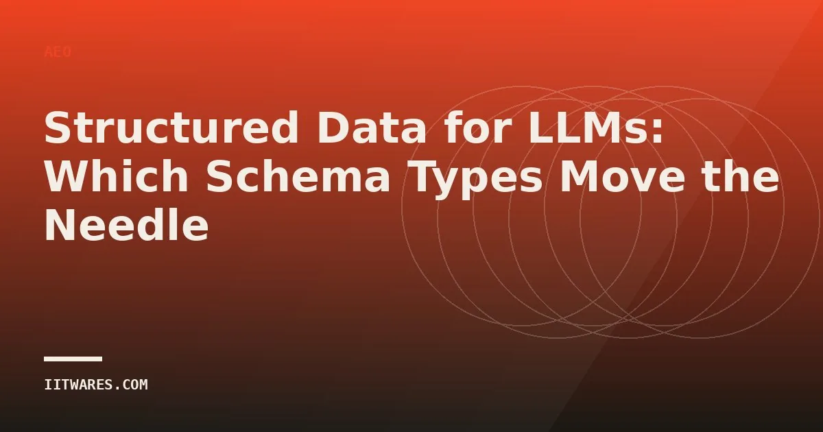 Structured Data for LLMs: Which Schema Types Move the Needle