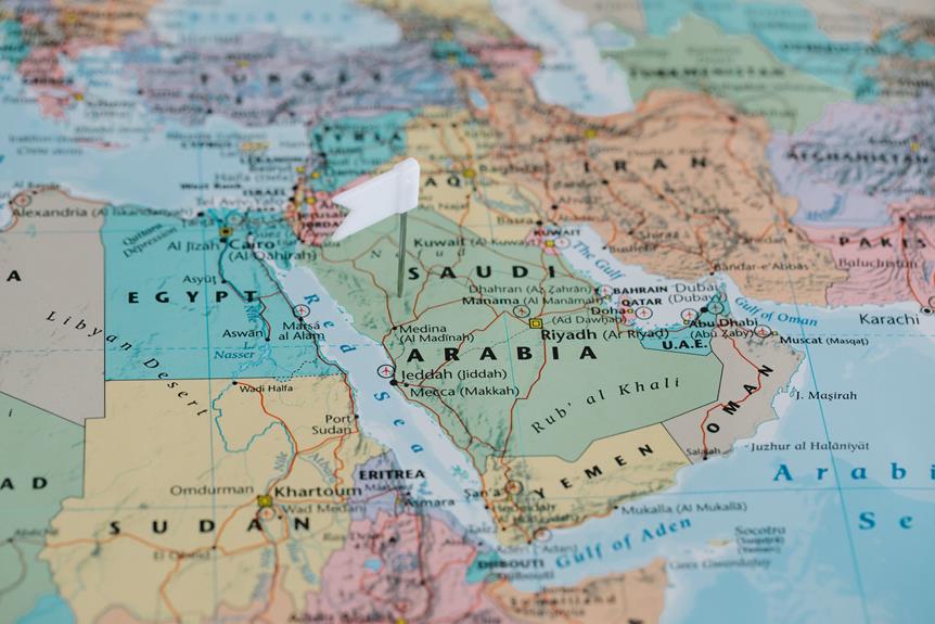 Navigating the Saudi Arabia Map: Deserts Oases and Coastlines