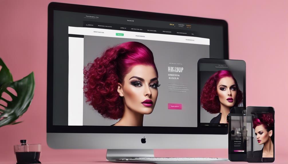 hair salon website design